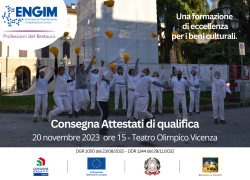 ENGIM Laboratorio del Restauro proclama i nuovi tecnici che si prenderanno cura del nostro patrimonio